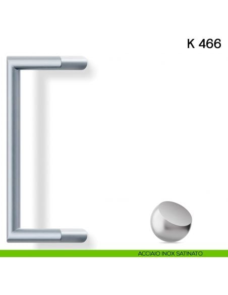 Maniglione per porta K 466 Valli collezione Lab zancato acciaio inox satinato