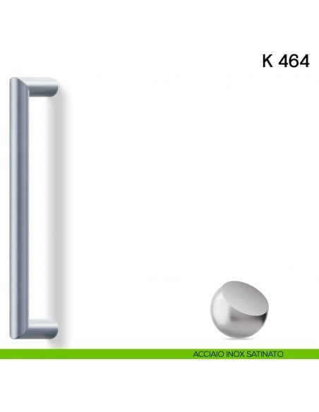 Maniglione per porta K 464 Valli collezione Lab acciaio inox satinato