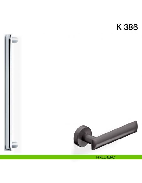 Maniglione per porta K 386 Valli collezione Fusital nikelnero