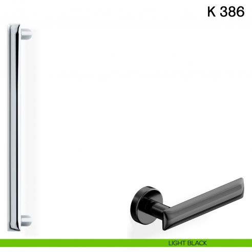 Maniglione per porta K 386 Valli collezione Fusital light black