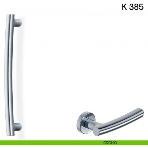 Maniglione per porta K 385 Valli collezione Fusital cromo