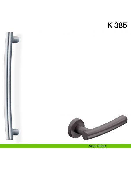 Maniglione per porta K 385 Valli collezione Fusital nikelnero
