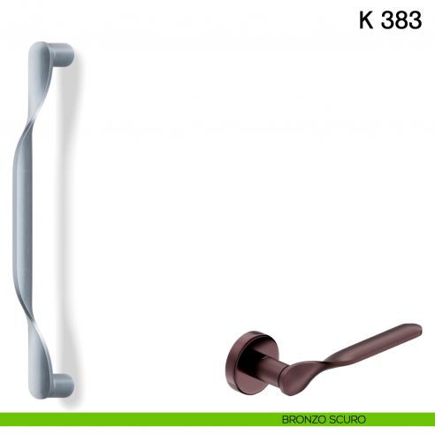 Maniglione per porta K 383 Valli collezione Fusital bronzo scuro