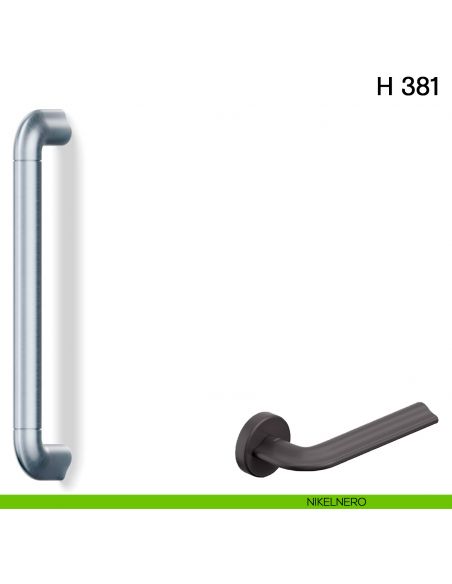 Maniglione per porta K 381 Valli collezione Fusital nikelnero