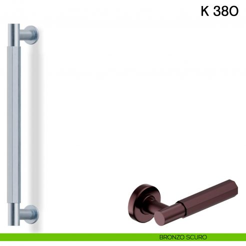 Maniglione per porta K 380 Valli collezione Fusital bronzo scuro