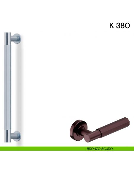 Maniglione per porta K 380 Valli collezione Fusital bronzo scuro