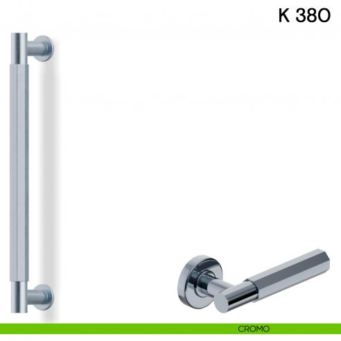 Maniglione per porta K 380 Valli collezione Fusital cromo