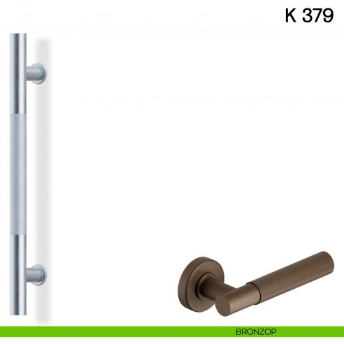 Maniglione per porta K 379 Valli collezione Fusital bronzop