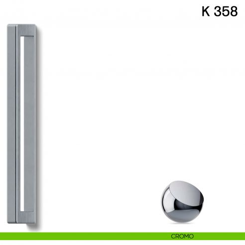 Maniglione per porta K 358 Valli collezione Fusital cromo