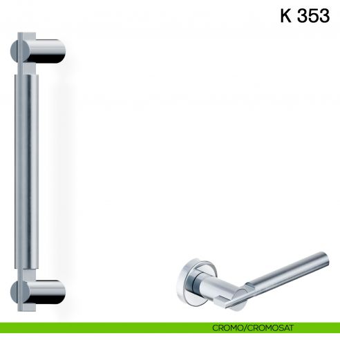 Maniglione per porta K 353 Valli collezione Fusital cromo - cromosat