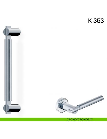 Maniglione per porta K 353 Valli collezione Fusital cromo - cromosat