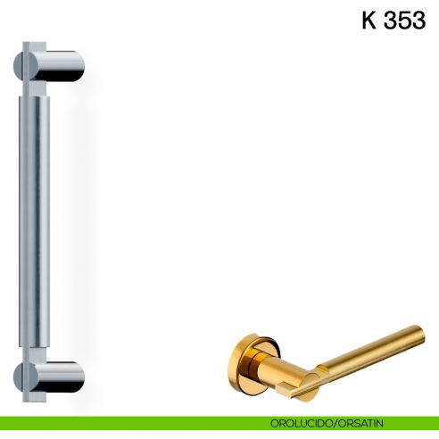 Maniglione per porta K 353 Valli collezione Fusital oro lucido -orsatin