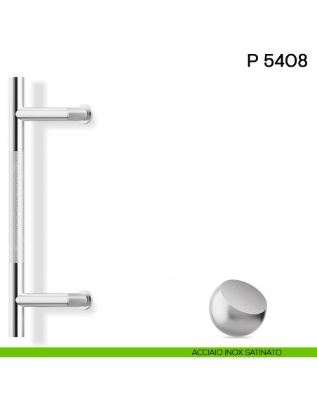 Maniglione per porta P 5408 Valli collezione Fusital zancato acciaio inox satinato