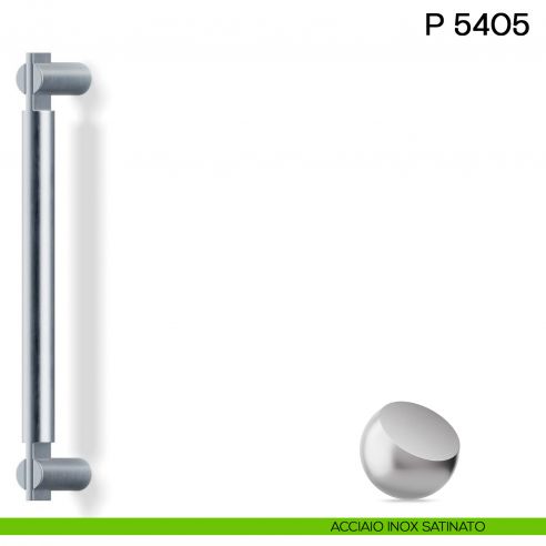 Maniglione per porta P 5405 Valli collezione Fusital acciaio inox satinato