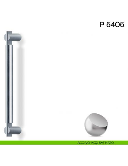 Maniglione per porta P 5405 Valli collezione Fusital acciaio inox satinato