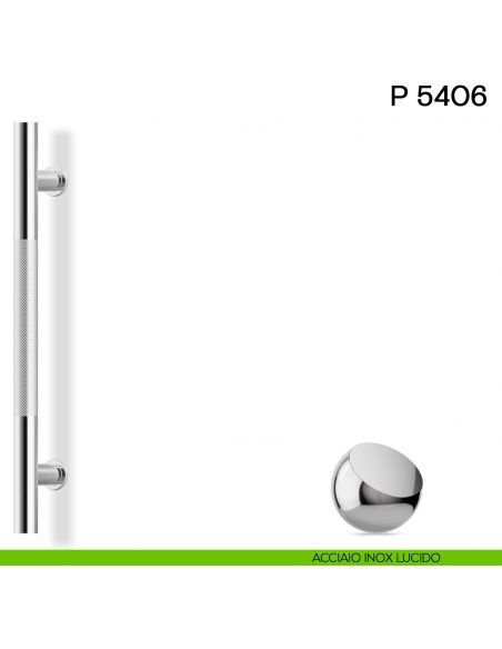 Maniglione per porta P 5406 Valli collezione Fusital acciaio inox lucido
