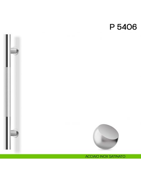 Maniglione per porta P 5406 Valli collezione Fusital acciaio inox satinato