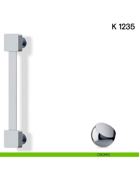 Maniglione per porta K 1235 Valli collezione Lab cromo