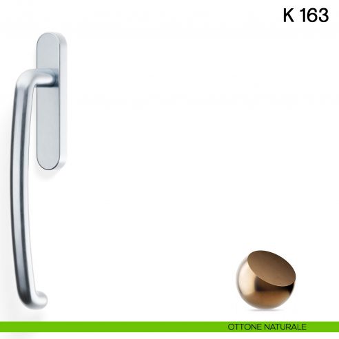 Maniglione per alzante scorrevole K 163 Valli collezione Lab ottone naturale