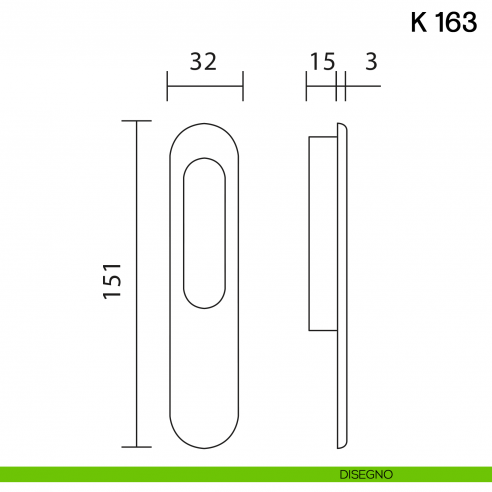 Nicchia cieca ad incasso K 163 PL N Valli collezione Lab disegno
