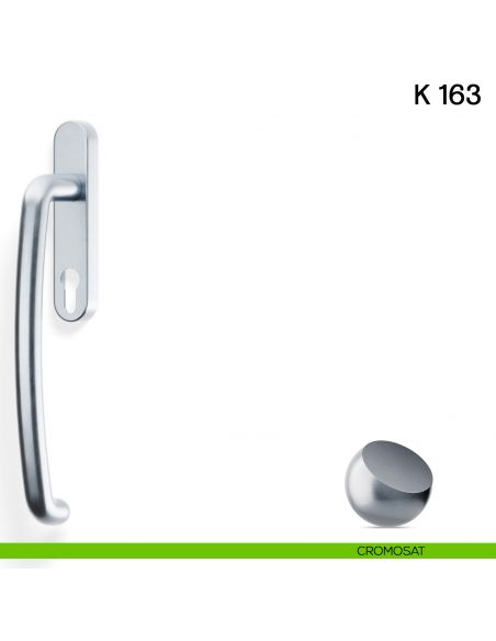 Maniglione per alzante scorrevole K 163 Valli collezione Lab con placca yale cromosat