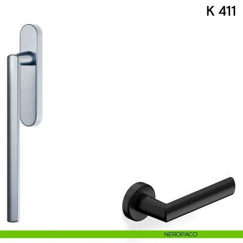 Maniglione per alzante scorrevole K 411 Valli collezione Lab neropaco