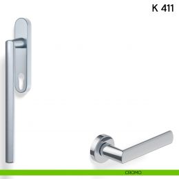 Maniglione per alzante scorrevole K 411 Valli collezione Lab con placca yale 2