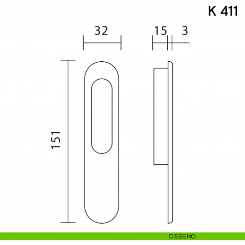 Nicchia cieca ad incasso K 411 PL N Valli collezione Lab disegno