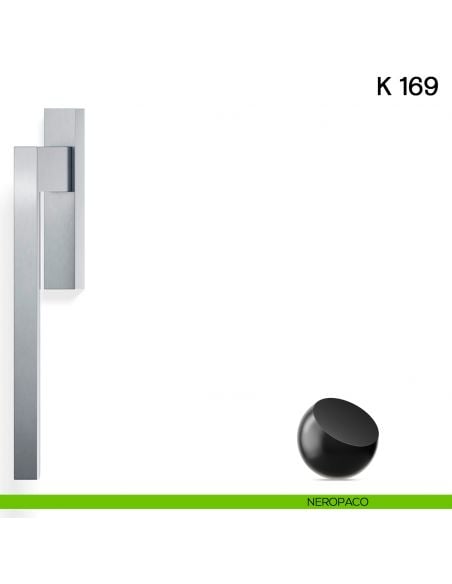 Maniglione per alzante scorrevole K 169 Valli collezione Fusital neropaco