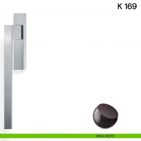 Maniglione per alzante scorrevole K 169 Valli collezione Fusital nikelnero