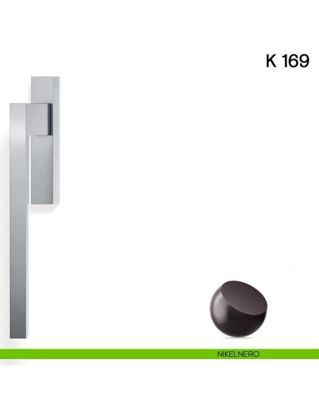 Maniglione per alzante scorrevole K 169 Valli collezione Fusital nikelnero