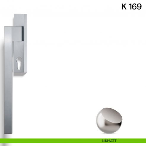 Maniglione per alzante scorrevole K 169 Valli collezione Fusital con placca yale nikmatt