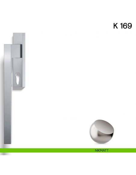 Maniglione per alzante scorrevole K 169 Valli collezione Fusital con placca yale nikmatt