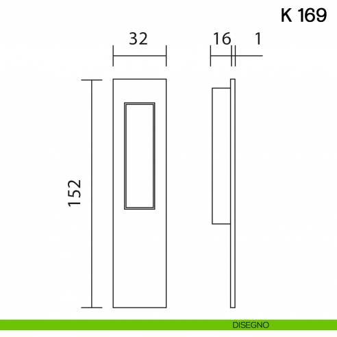 Nicchia cieca ad incasso K 169 PL N Valli collezione Lab disegno