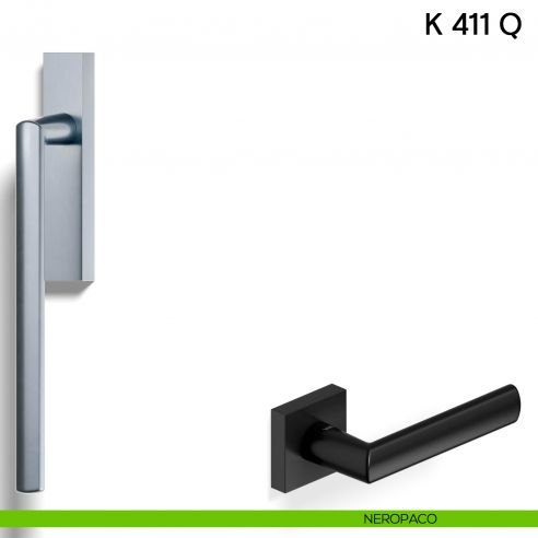 Maniglione per alzante scorrevole K 411 Q Valli collezione Lab neropaco