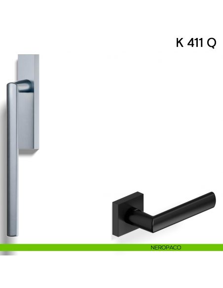 Maniglione per alzante scorrevole K 411 Q Valli collezione Lab neropaco