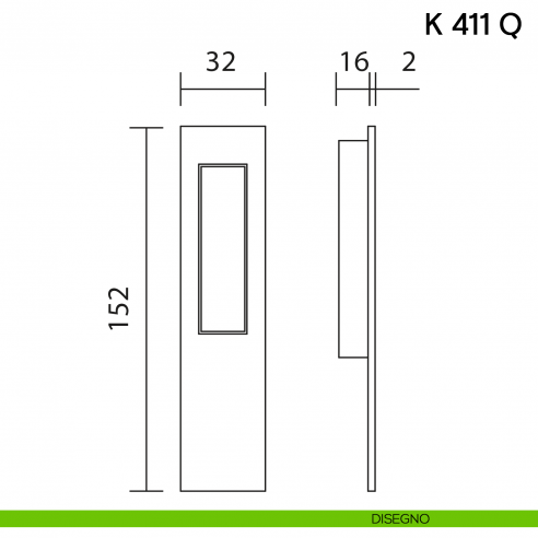 Nicchia cieca ad incasso K 411 Q PL N Valli collezione Lab disegno