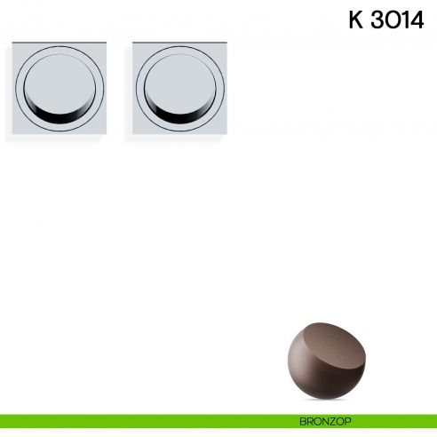 Maniglia per porta scorrevole K 3014 Valli collezione Fusital senza serratura bronzop