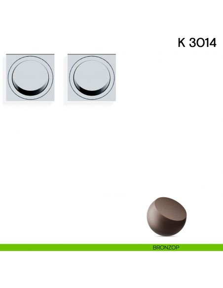 Maniglia per porta scorrevole K 3014 Valli collezione Fusital senza serratura bronzop