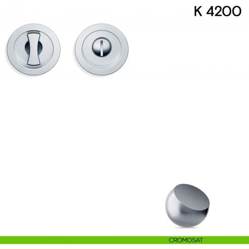 Maniglia per porta scorrevole K 4200 Valli collezione Lab nottolino e serratura cromosat