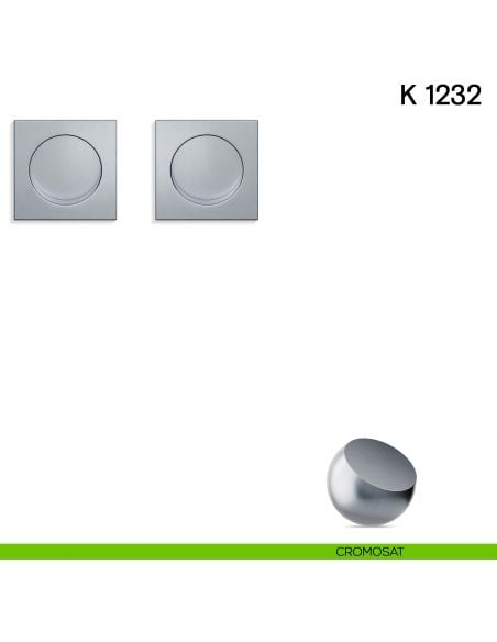 Maniglia per porta scorrevole K 1232 Valli collezione Fusital senza serratura cromosat