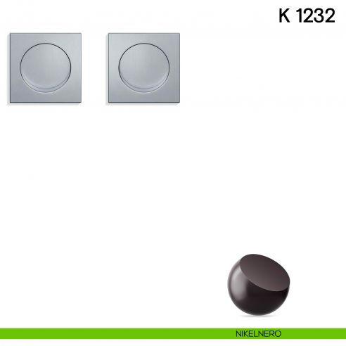 Maniglia per porta scorrevole K 1232 Valli collezione Fusital senza serratura nikelnero