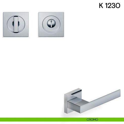 Maniglia per porta scorrevole K 1230 Valli collezione Fusital nottolino e serratura cromo
