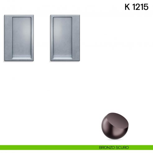 Maniglia per porta scorrevole K 1215 Valli collezione Lab senza serratura bronzo scuro