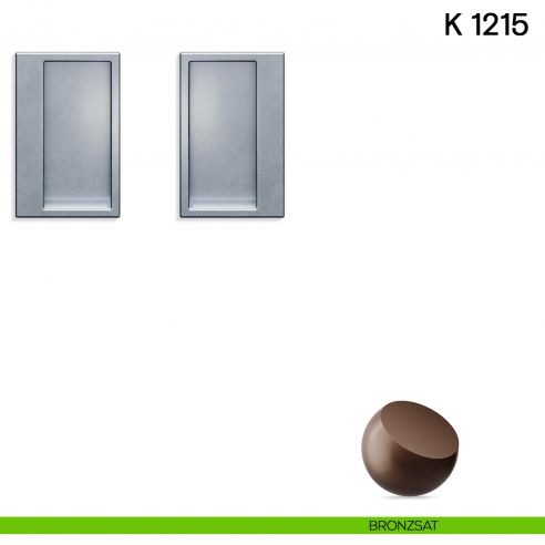 Maniglia per porta scorrevole K 1215 Valli collezione Lab senza serratura bronzsat