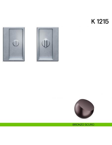 Maniglia per porta scorrevole K 1215 Valli collezione Lab nottolino e serratura bronzo scuro