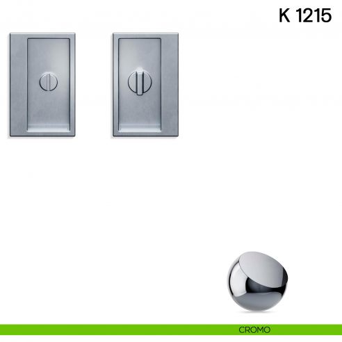 Maniglia per porta scorrevole K 1215 Valli collezione Lab nottolino e serratura cromo