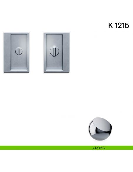 Maniglia per porta scorrevole K 1215 Valli collezione Lab nottolino e serratura cromo