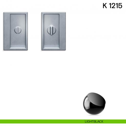 Maniglia per porta scorrevole K 1215 Valli collezione Lab nottolino e serratura light black