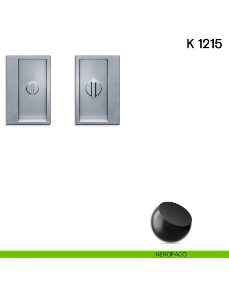 Maniglia per porta scorrevole K 1215 Valli collezione Lab nottolino e serratura neropaco